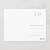 Vintage hockeyschaats BW Briefkaart (Achterkant)