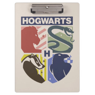 Vintage HOGWARTS™ Gestempeld Wapenembleem Klembord