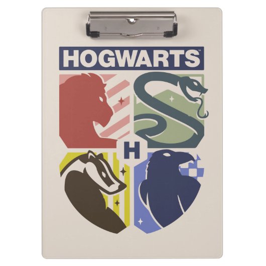 Vintage HOGWARTS™ Gestempeld Wapenembleem Klembord (Voorkant)