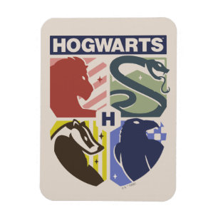 Vintage HOGWARTS™ Gestempeld Wapenembleem Magneet