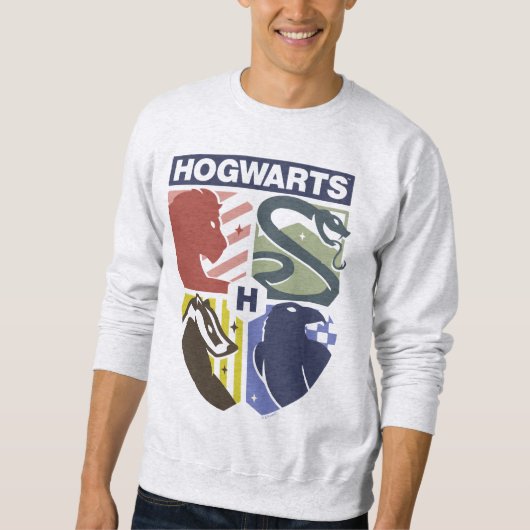 Vintage HOGWARTS™ Gestempeld Wapenembleem Trui (Voorkant)