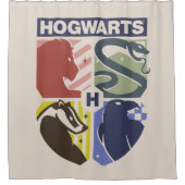 Vintage HOGWARTS™ Stamped Crest Douchegordijn (Voorkant)