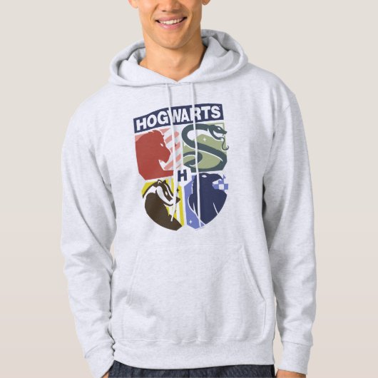 Vintage HOGWARTS™ Stamped Crest Hoodie (Voorkant)