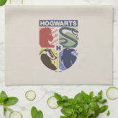 Vintage HOGWARTS™ Stamped Crest Theedoek (Gevouwen)