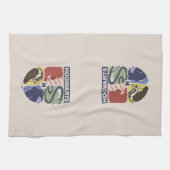 Vintage HOGWARTS™ Stamped Crest Theedoek (Horizontaal)