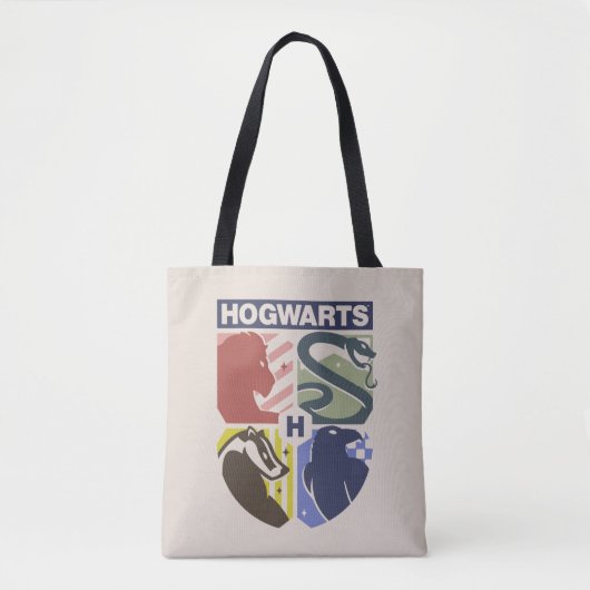 Vintage HOGWARTS™ Stamped Crest Tote Bag (Voorkant)