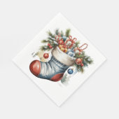 VINTAGE HOLIDAY CHRISTMAS STOCKING & PRESENTS SERVET (Hoek)