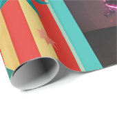 Vintage Holiday Collage Design Cadeaupapier (Rol Hoek)