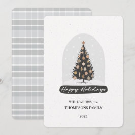 Vintage Holiday Tree Holiday Card Feestdagenkaart