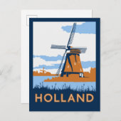 Vintage Holland Poster Briefkaart (Voorkant / Achterkant)