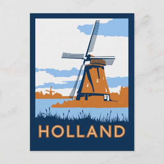 Vintage Holland Poster Briefkaart (Voorkant)
