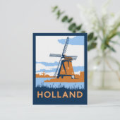 Vintage Holland Poster Briefkaart (Staand voorkant)