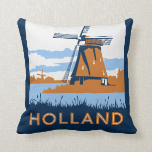 Vintage Holland Poster Kussen