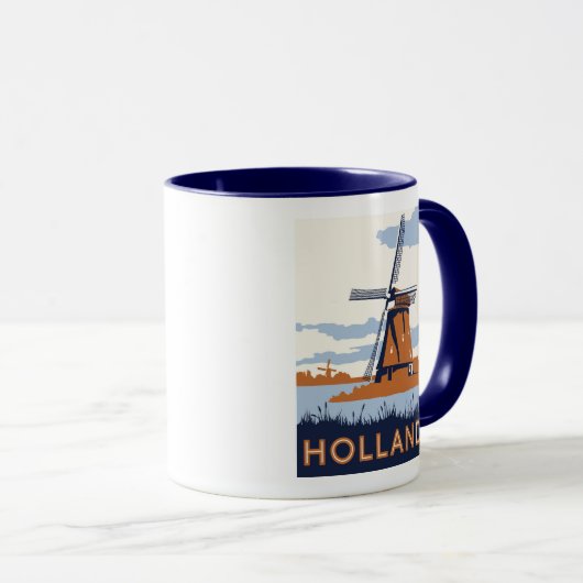 Vintage Holland Poster Mok (Voorkant rechts)