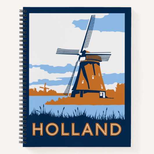 Vintage Holland Poster Notitieboek (Voorkant)