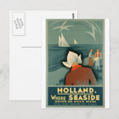 Vintage - Holland Travel Poster Briefkaart (Voorkant / Achterkant)