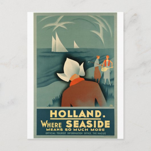 Vintage - Holland Travel Poster Briefkaart (Voorkant)