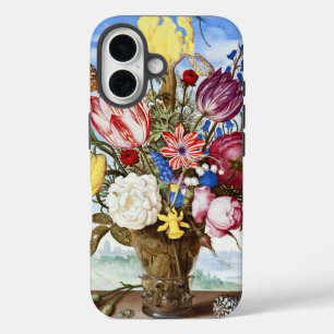 Vintage Hollandse Gouden Eeuw bloemstilleven iPhone 16 Hoesje