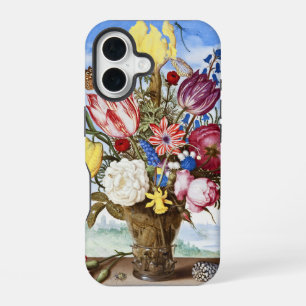 Vintage Hollandse Gouden Eeuw bloemstilleven iPhone 16 Hoesje