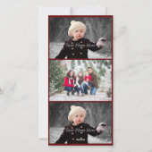 Vintage Holly & Bells kerstfotokaartje Feestdagenkaart (Achterkant)