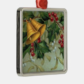 Vintage Holly Berries Metalen Ornament (Rechts)