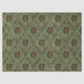 Vintage Holly Damask Pattern Tissuepapier (Voorkant)