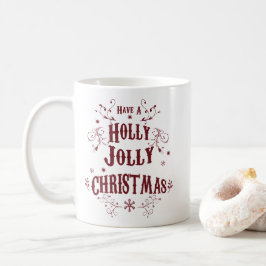 Vintage Holly Jolly Christmas Koffiemok