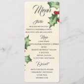 Vintage Holly Menu (Voorkant)