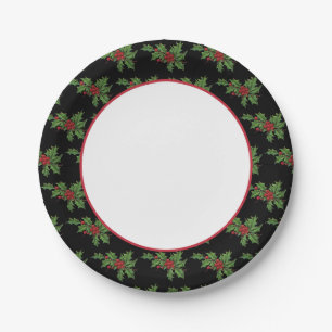 Vintage Holly Stems Paper Bord