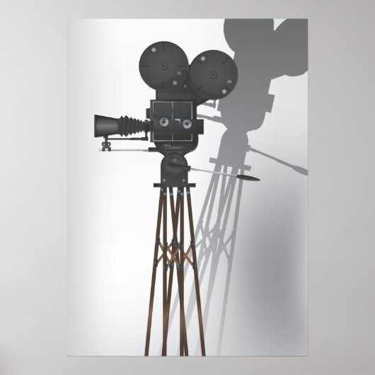 Vintage Hollywood-camera Poster (Voorkant)