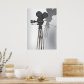 Vintage Hollywood-camera Poster (Keuken)