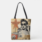 Vintage Hollywood Retro Design Tote Bag (Achterkant)