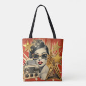 Vintage Hollywood Retro Design Tote Bag (Achterkant)