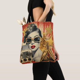 Vintage Hollywood Retro Design Tote Bag