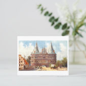 Vintage Holstentor in Lubeck, Germany Briefkaart (Staand voorkant)