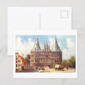 Vintage Holstentor in Lubeck, Germany Briefkaart (Voorkant / Achterkant)