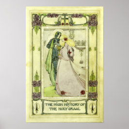 Vintage Holy Graal-omslag door Jessie M. King Poster