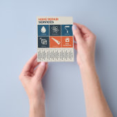 Vintage Home Repair Services Tear-Off Tabs Flyer (Hand)