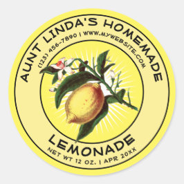 Vintage Homemade limonade Label Sjabloon
