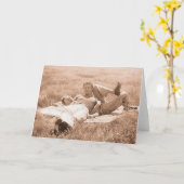 Vintage Homosexuelen Kaart (Gele Bloem)