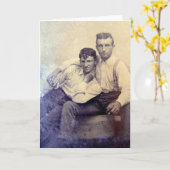 Vintage Homosexuelen Kaart (Gele Bloem)