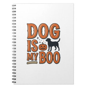 Vintage Hond Is My Boo Halloween Shirt Ontwerp_1 Notitieboek