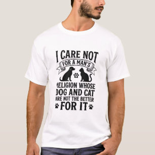 Vintage Hond Kat Religie Quote Pet Liefhebber Desi T-shirt