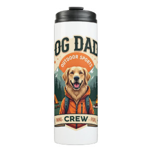 Vintage hond papa's Outdoor sportteam Golden Retri Thermosbeker