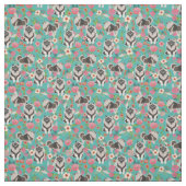 vintage hond van keeshond stof (Swatch)