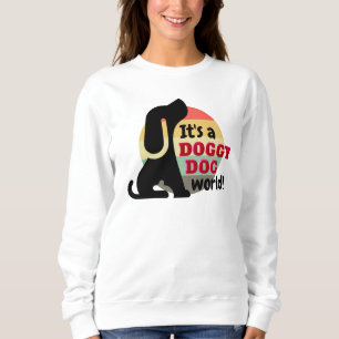 Vintage Hondenhond Wereld Poot Trui
