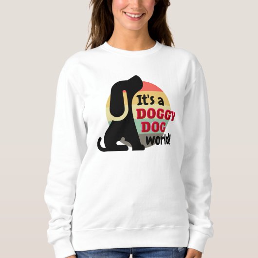 Vintage Hondenhond Wereld Poot Trui (Voorkant)