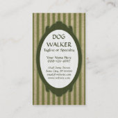 vintage hondenwandelaar visitekaartje (Achterkant)