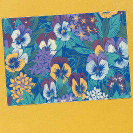 Vintage Hondsviola Bloemmotief | Blauwe Cottage Ga Theedoek