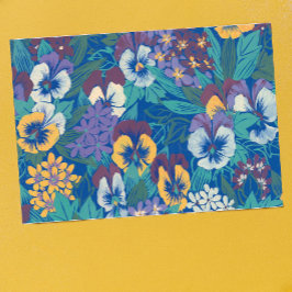 Vintage Hondsviolaat Bloempatroon | Blauwe Cottage Briefkaart